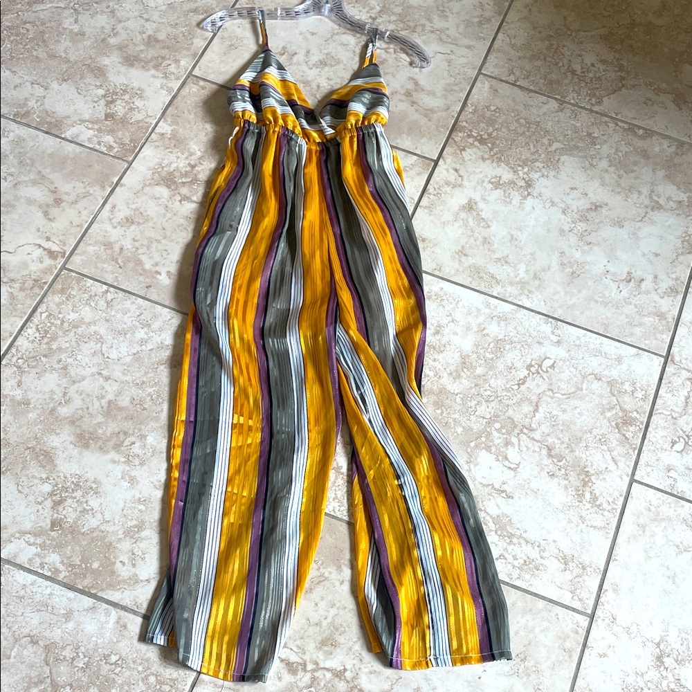Know.one.cares jumpsuit with metallic threading size small